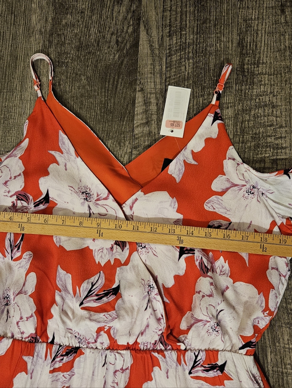 NWT SUGAR+LIPS Foral Dress Red Wht Purple Size L - Picture 8 of 8
